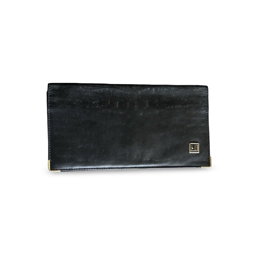 Dunhill Black Leather Long Wallet